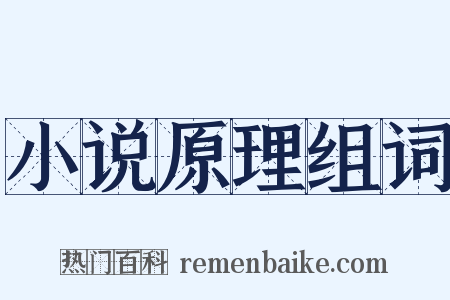 小说原理组词是什么意思的图片